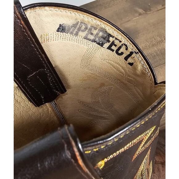 Justin's leather boots men's size 9.5 imperfect western cowboy style 8052 - Picture 10 of 12